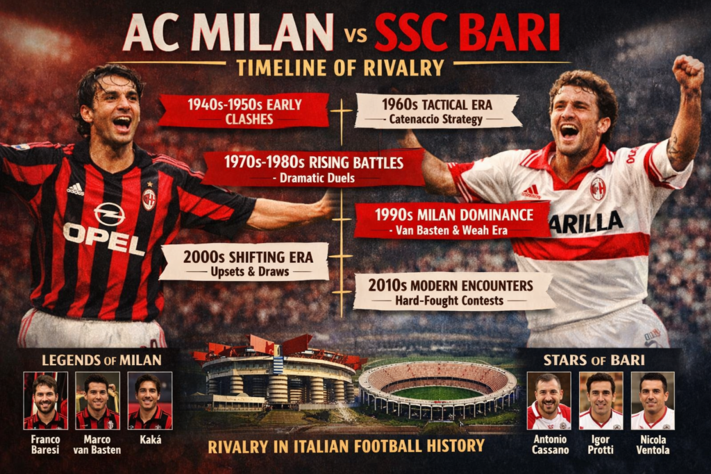 AC Milan vs SSC Bari Timeline: Key Moments in Italian Football History